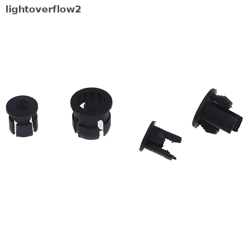 [lightoverflow2] 50pcs Klip Penahan LED Plastik 3mm/5mm-Bezels Mount Cases Housing Hitam [ID]