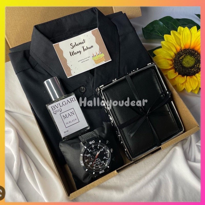 

RILIS❤❤❤ HAMPERS KADO KEMEJA POLOS HITAM KADO ULANGTAHUN KADO WISUDA KADO PACAR