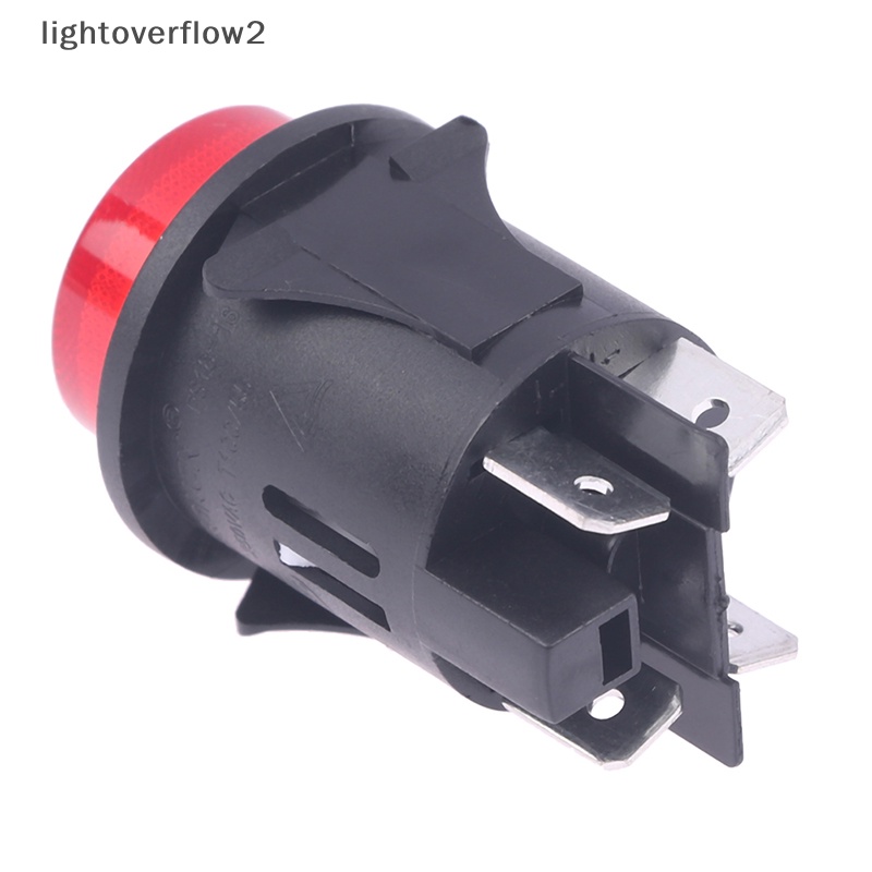 [lightoverflow2] 1pc 4pins Saklar Sentuh Red Push Button Switch Sertifikasi TUV Saklar Rocker Listrik Dengan Soket Lampu Power Switch PS18-16 [ID]