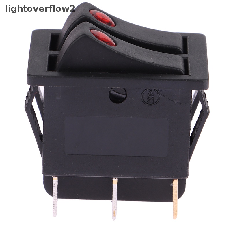 [lightoverflow2] Kcd3-606 Saklar Rocker Ganda Dengan Lampu ON/OFF 6Pin Saklar Tombol Daya Panci Kue Listrik Saklar Pemanas Listrik 16A~250V AC [ID]