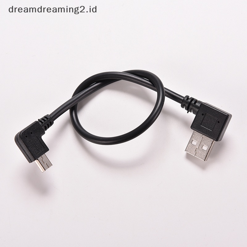 (drea) Colokan Male Kanan USB 2.0 A Ke Mini B 5P Sudut Kanan Male plug Cable Kabel Adaptor//