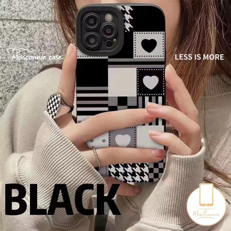 Case Stiker Kulit Tekstur Mewah Kompatibel Untuk IPhone 7Plus 11 13 14 12 Pro MAX XR X XS Max7 8 Plus Trendi Merek O.F.F-W.h.i.t.e Stripe Soft Silicon Cover