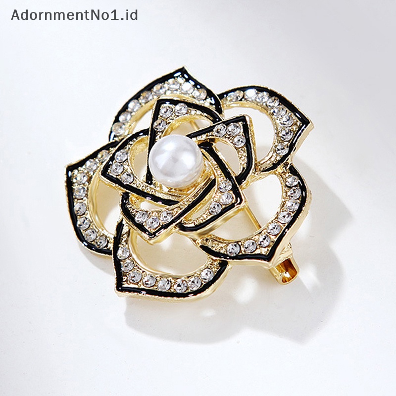 [AdornmentNo1] Fashion Mutiara Camellia Bros Untuk Wanita Pakaian Mantel Perhiasan Aksesoris Hadiah [ID]