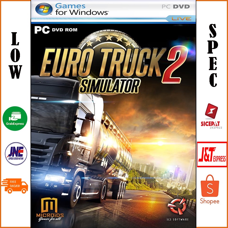 EURO TRUCK SIMULATOR 2 PC/ ETS 2 DVD GAME GAMING LAPTOP KASET CD GAME