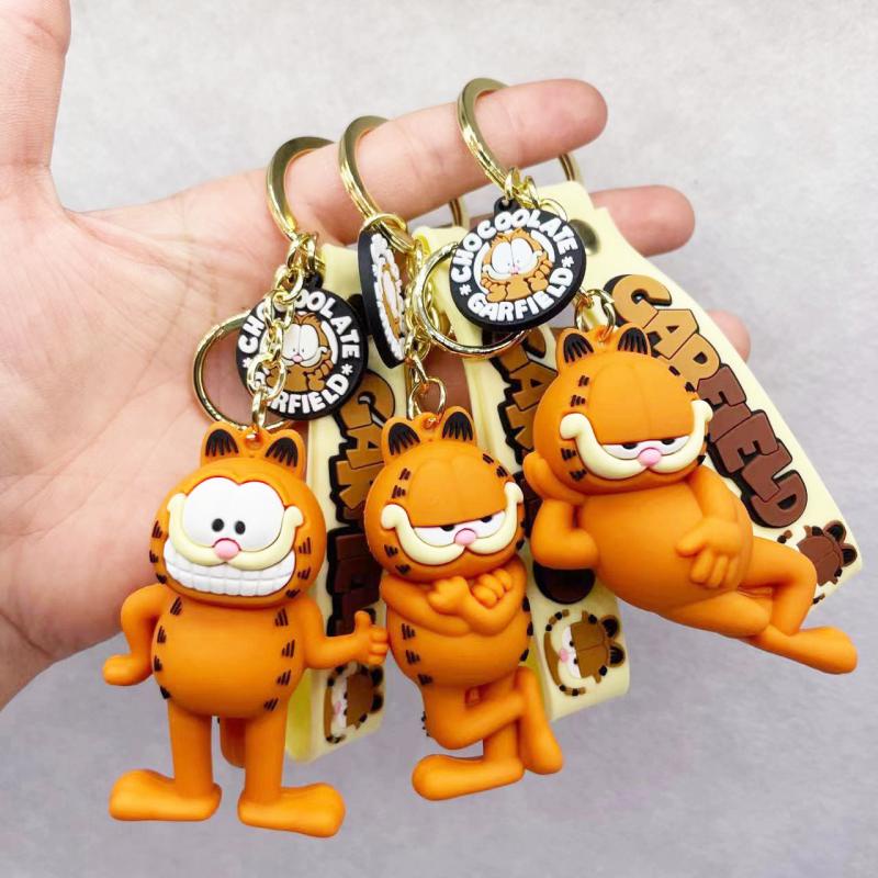 Baru Lucu Kartun Boneka Garfield Indah Gantungan Kunci Ransel Liontin Pesulap Garfield Mobil Gantungan Kunci Mainan Anak