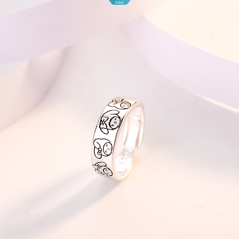 Kawaii Sanrio Lima Ekspresi My Melody Cincin Anime Manyo Pachacco Adjustable Ring Kartun Lucu Aksesori Perhiasan Pasangan Hadiah Gadis Mainan Anak [ZK]