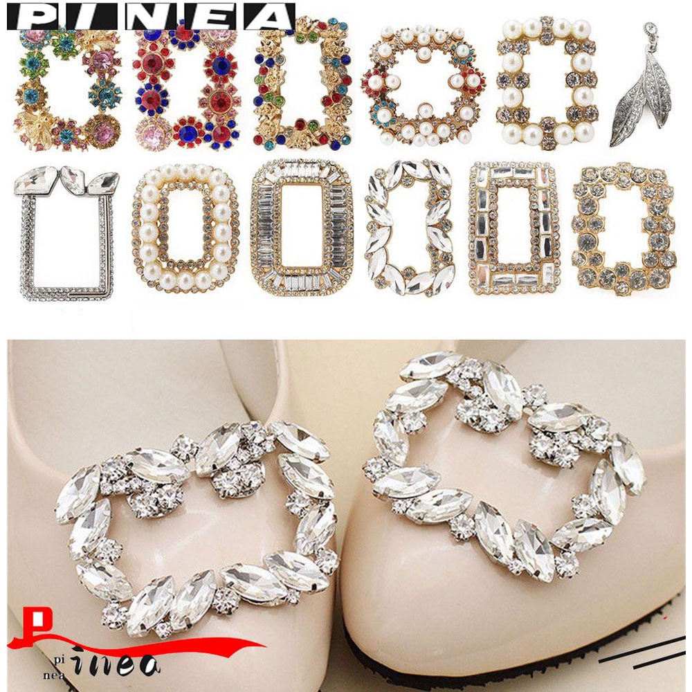 1pc Klip Sepatu DIY Sepatu Wanita Kristal Dekorasi Sepatu