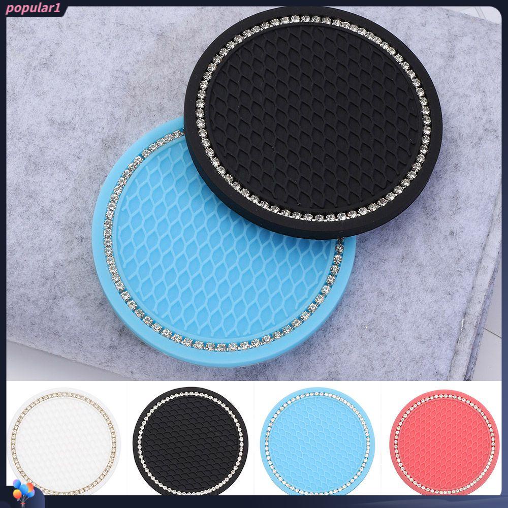 Populer Alas Gelas Mobil Insert Coaster Kendaraan Bling Berlian Imitasi