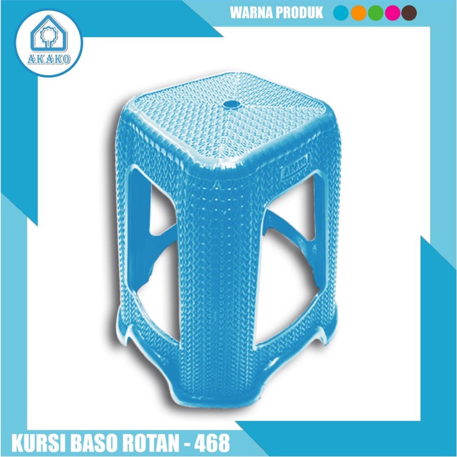KURSI ROTAN BASO AKAKO JUMBO A-468 KURSI SANTAI KURSI PLASTIK KURSI BASO KURSI MAKAN BANGKU PLASTIK