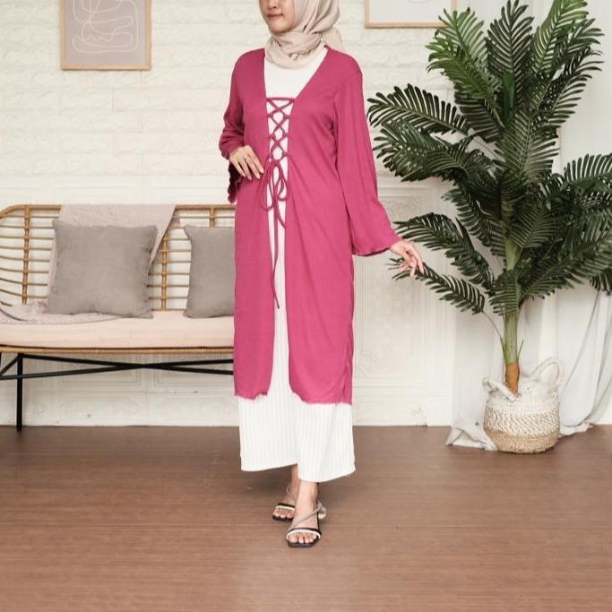 ZASKIYA- Cardigan Felly Rib Knit / Cardigan Outerwear Wanita Fashion