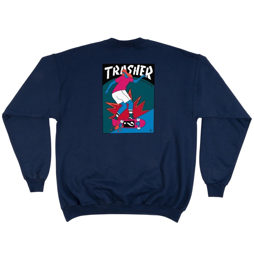 Thrasherr TRASHER Hurricane Navy Crewneck