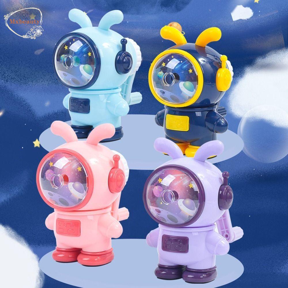 Mxbeauty Space Rabbit Pengasah Pensil Kawaii Kartun Tangan-Keretak Anak Adjustable Multifungsi Alat Tulis Siswa