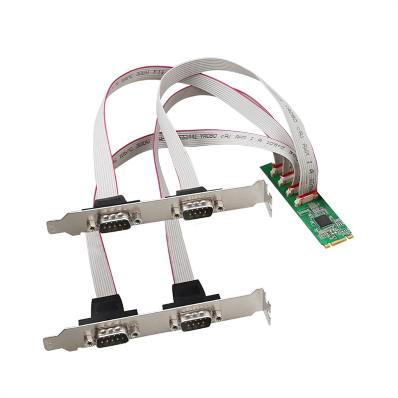 Bt M.2 M-Key to 4x RS232 COMM Serial Port M-Key Adaptor DB9 Kartu Ekspanding
