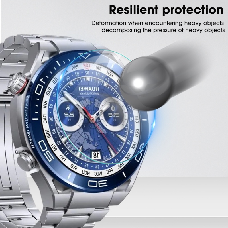 Hd Baru Tahan Gores Tahan Lama Anti-fingerprint Screen Protector Hydrophobic Oleophobic Transparan Watch Film Untuk Huawei Watch Ultimate