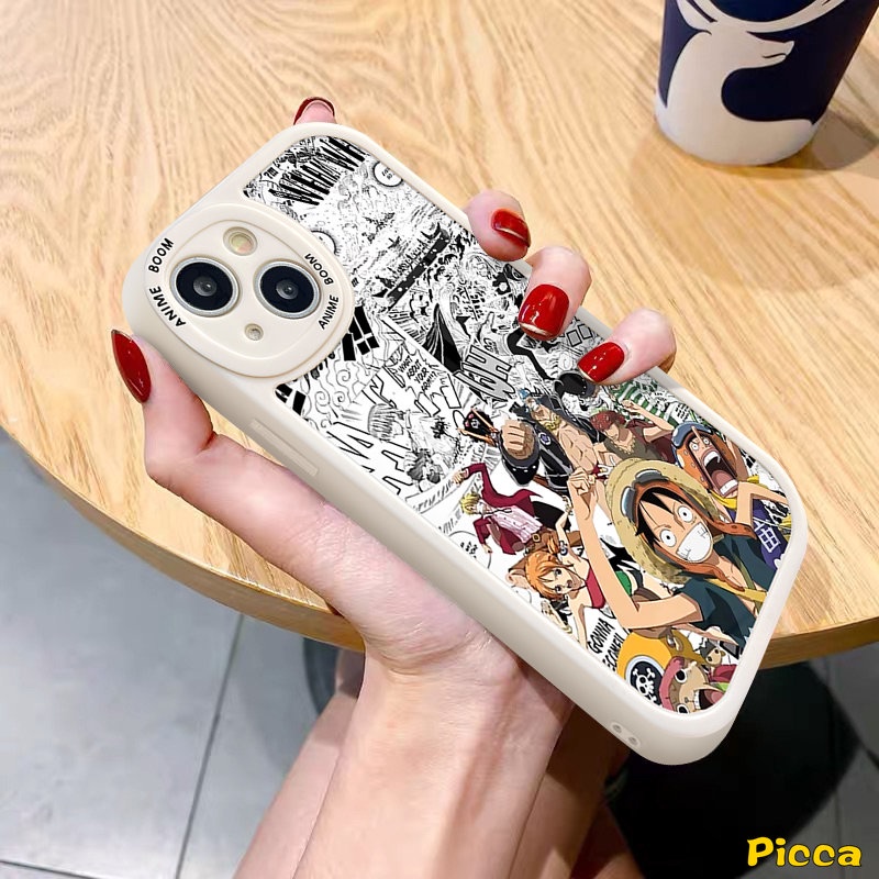 Fashion Anime Kartun One Piece Naruto Luffy Phone Case Untuk Infinix Smart 6 5 Hot 10 10s 11 10T 11s 9mainkan Panas 10T 11 10 Lite 10s 11s Infinix Note8 Lembut Tpu Penutup Belakang