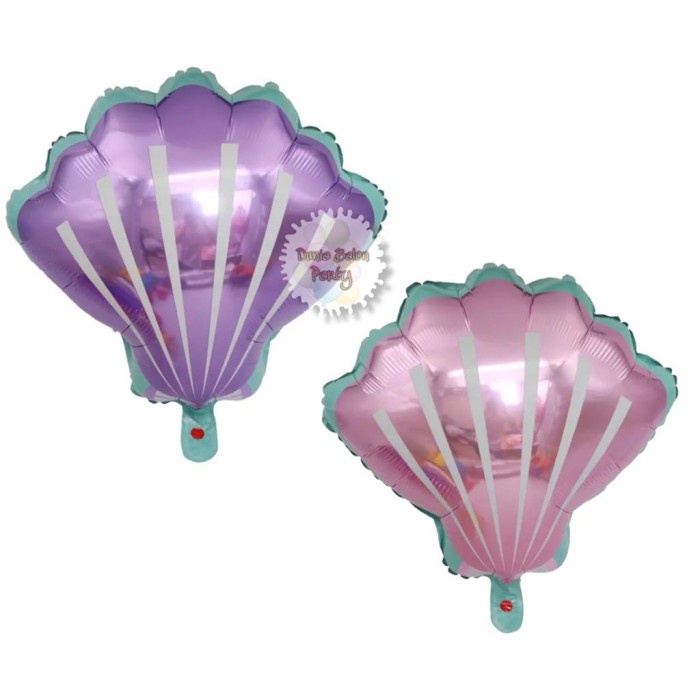 Balon Foil Kerang Mermaid / Balon Foil Karakter Shell / Balon Kerang