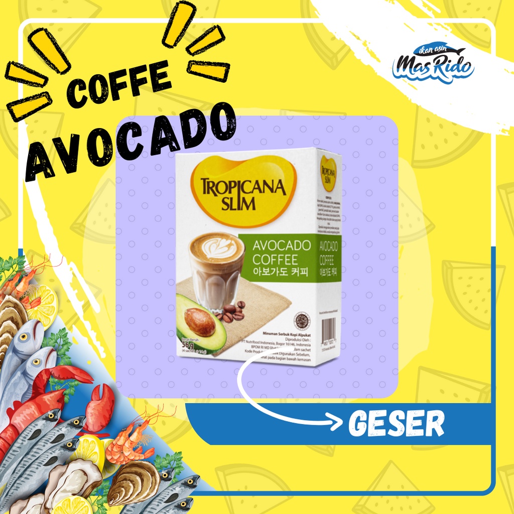 

Tropicanaslim Avocado Cofee Isi 4 Sachet Coffe Avocado Instan Sehat Kopi Alpukat Instan