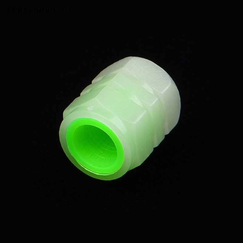 Seasonoun Universal Luminous Tire Valve Cap Car Wheel Hub Glowing Dust-proof Decorative Tyre Rim Stem Covers Terlaku Motor Sepeda.