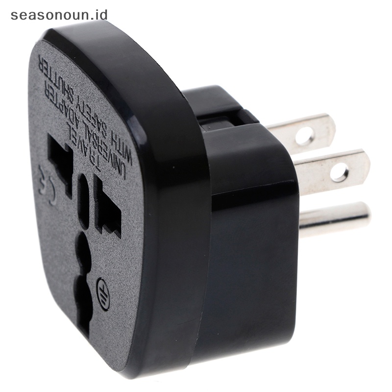 Konverter Adaptor Colokan Listrik travel AC Seasonoun Universal EU UK AU to US USA Canada.