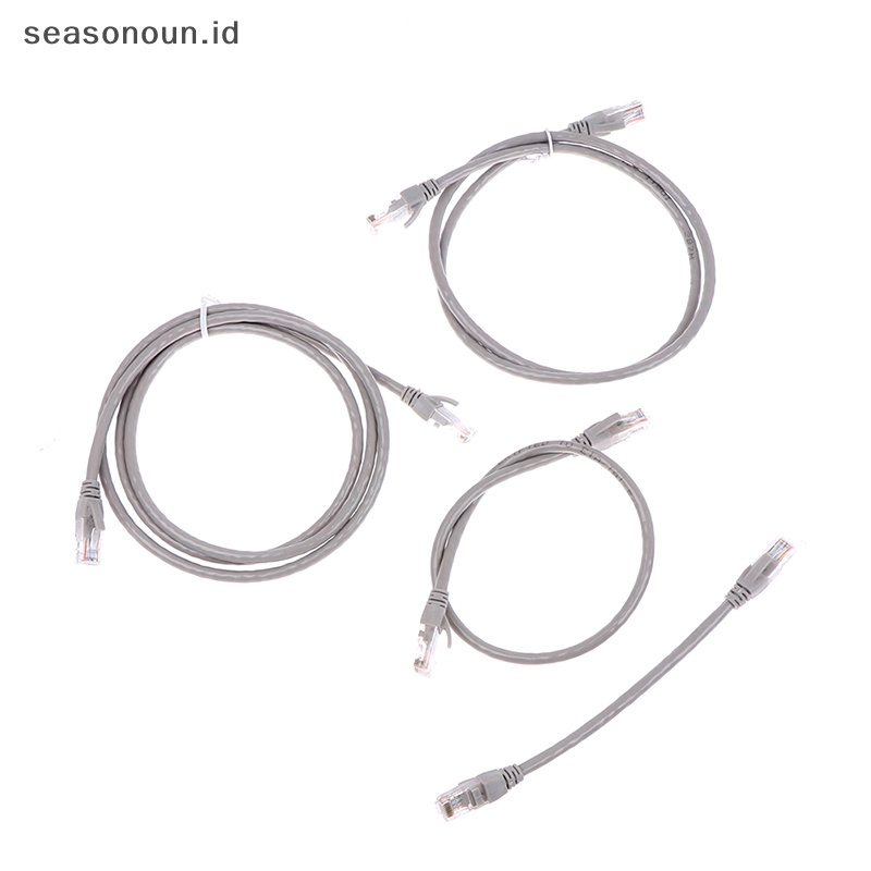 Seasonoun CAT6E Kabel Jaringan Eterna Male to Male RJ45 Patch LAN Kabel Pendek 0.2m-1.5m.