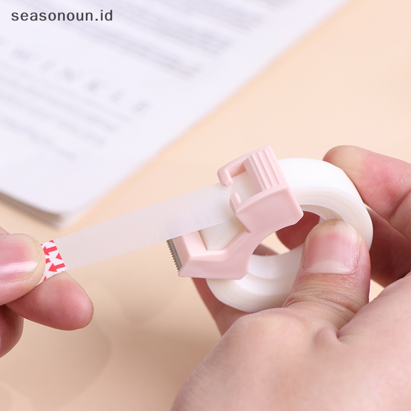 Seasonoun Tape Perekat Dengan Cutg Tool Writable Invisible Correction Tape Stationery.