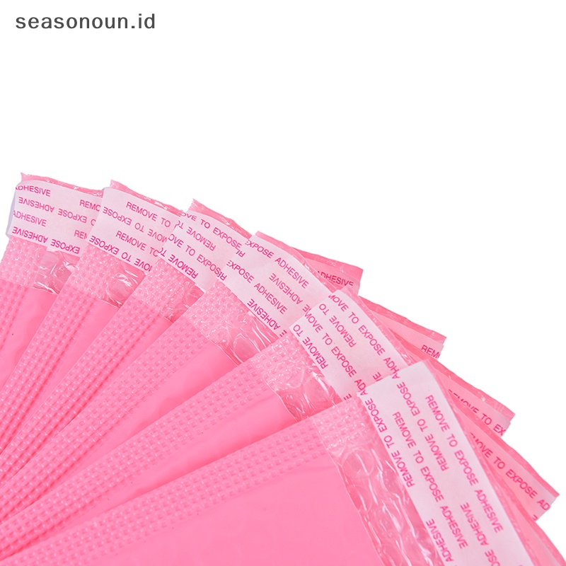 Seasonoun 10x Pink Bubble Bag Mailer Plastik Empuk Kemasan Tas Amplop Pengiriman.
