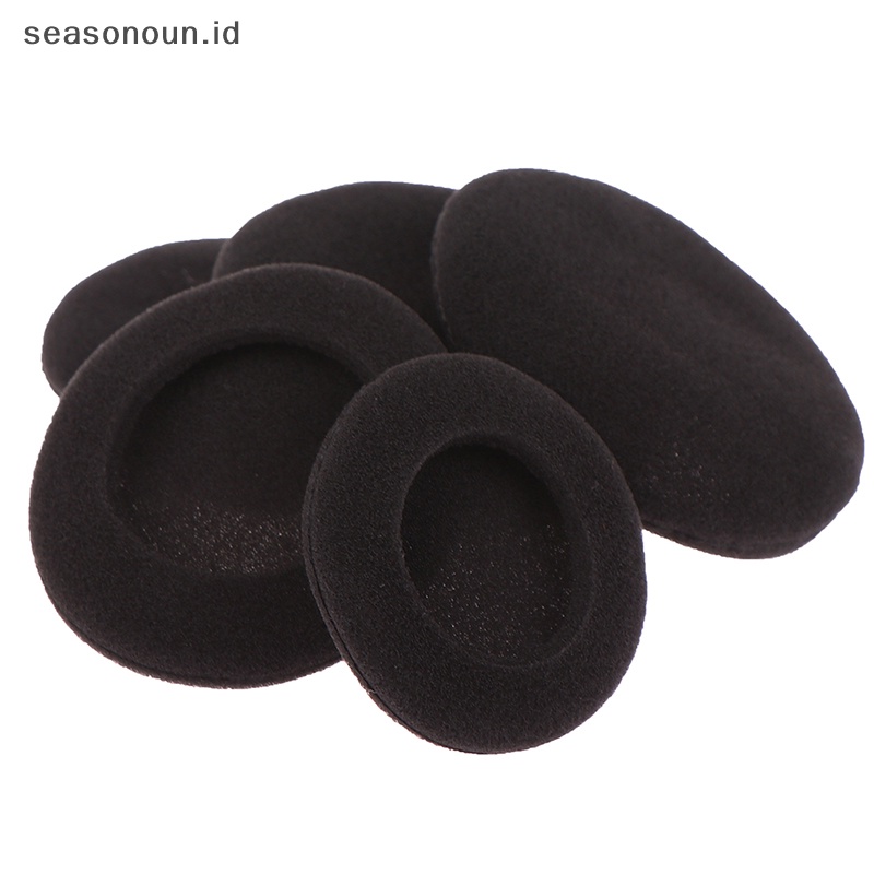 Seasonoun 10Pcs Busa Tebal Earpads Cushions Bantalan Telinga 3.5/4.5/5.5/6cm Untuk Headphone Bulat.