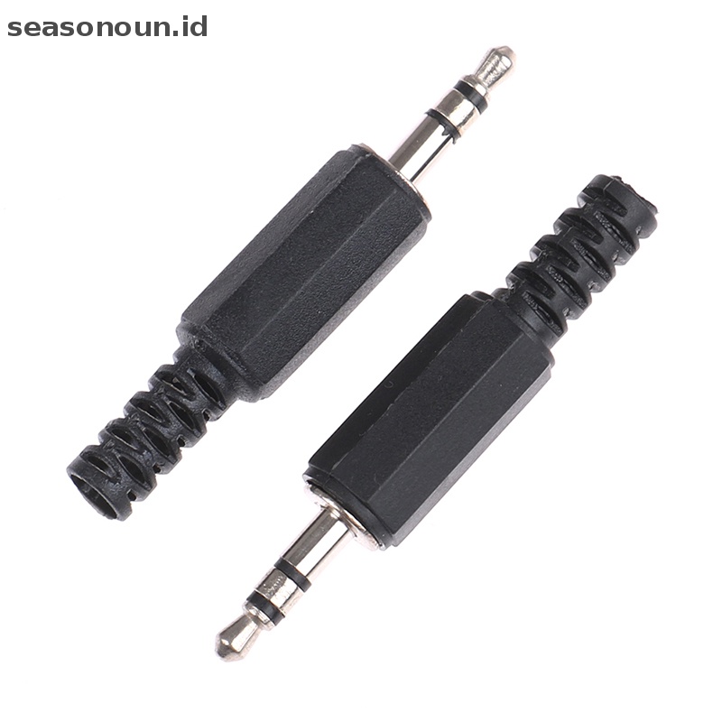 Seasonoun 3.5mm 3pole Audio Jack Plug Headphone Male Konektor Mono Stereo Diy Solder.