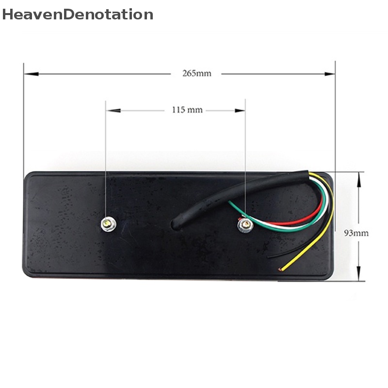 [HeavenDenotation] 75lampu LED Tail Truk Trailer RV Boat Stop Belakang Lampu Indikator Putar Mundur HDV