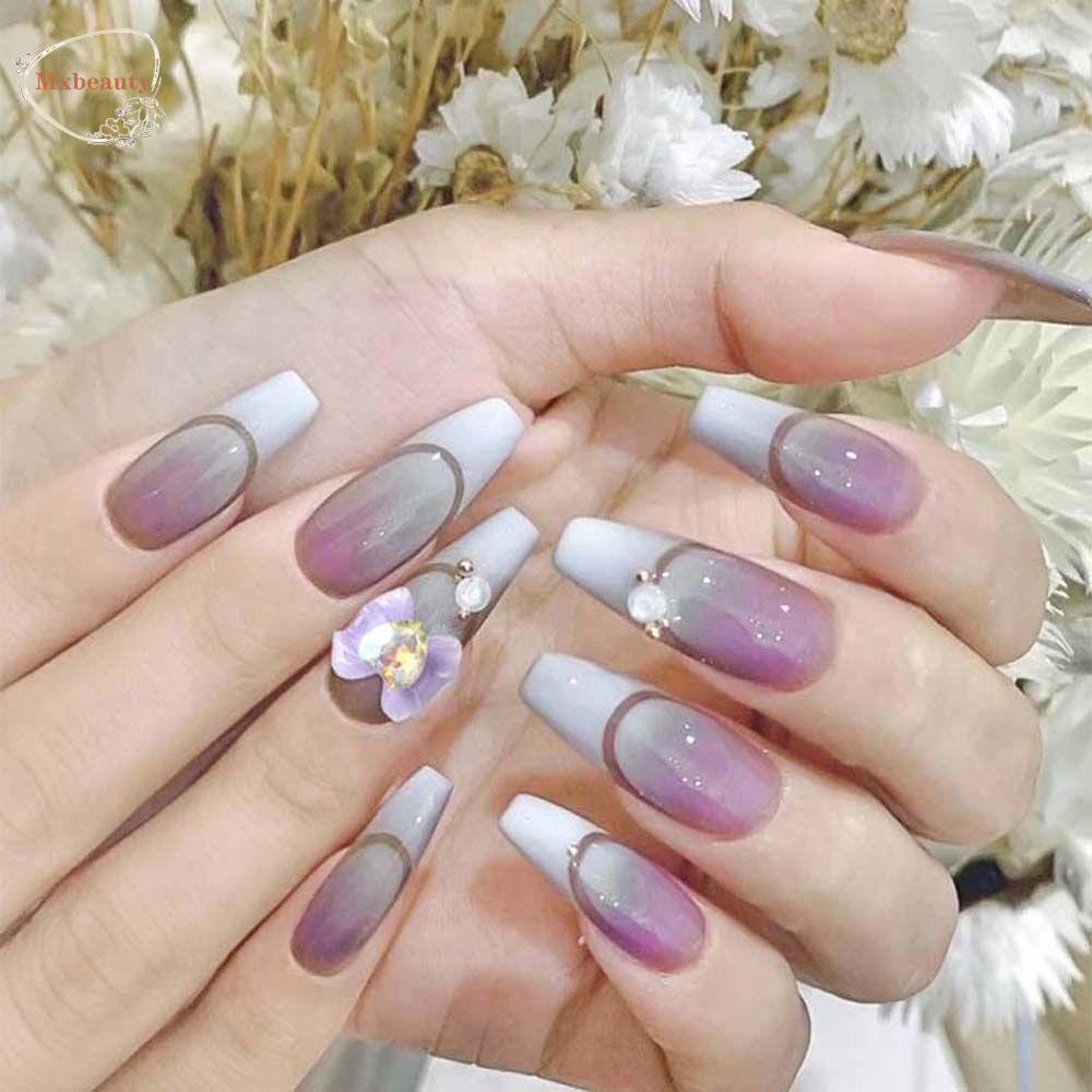 Mxbeauty Hiasan Nail Art 5 Pcs Mewah Merek Mutiara 3D Datar Kembali Hati Berlian Imitasi Pesona Kuku