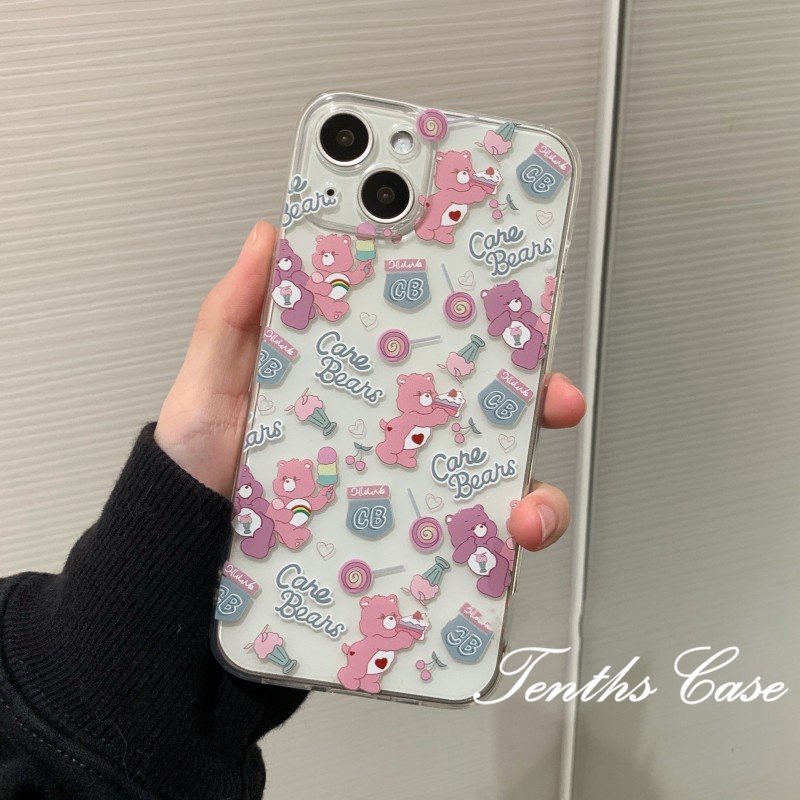 Kompatibel Untuk Iphone14 13 12 11 Pro Max X XR Xs Max8 7 6 6s Plus SE 2020 Angel Eye Cute Bear Phone Case