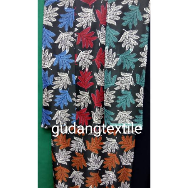 BAHAN BATIK SILK HALUS METERAN MOTIF BUNGA ABSTRAK