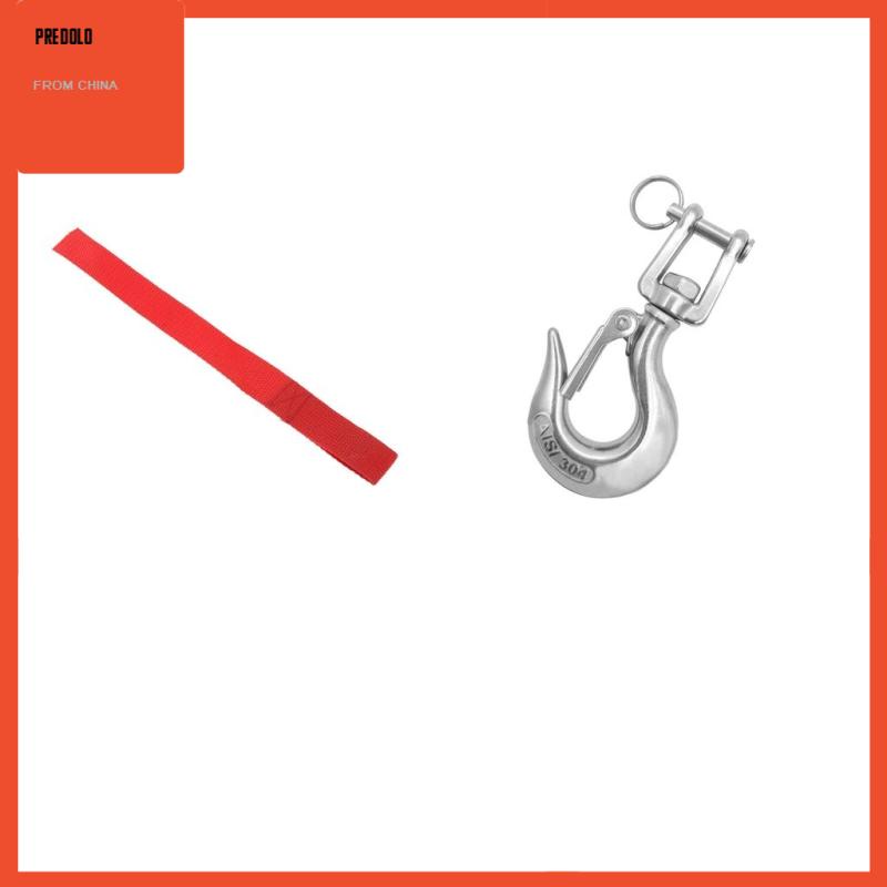 [Predolo] Tali Tarik Winch Merah+Rotary Spring Snap Hooks Rigging Clip+Tarikan