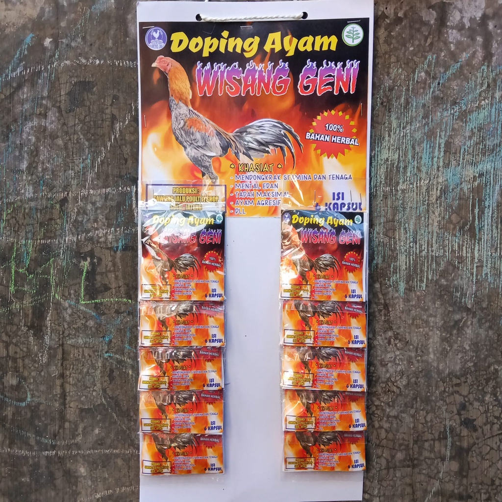 JUAL DOPING AYAM ATP WISANGGENI 1RENTENG SAWUNG JALU JAMU VITAMIN AYAM SEBELUM LAGA MENAMBAH STAMINA