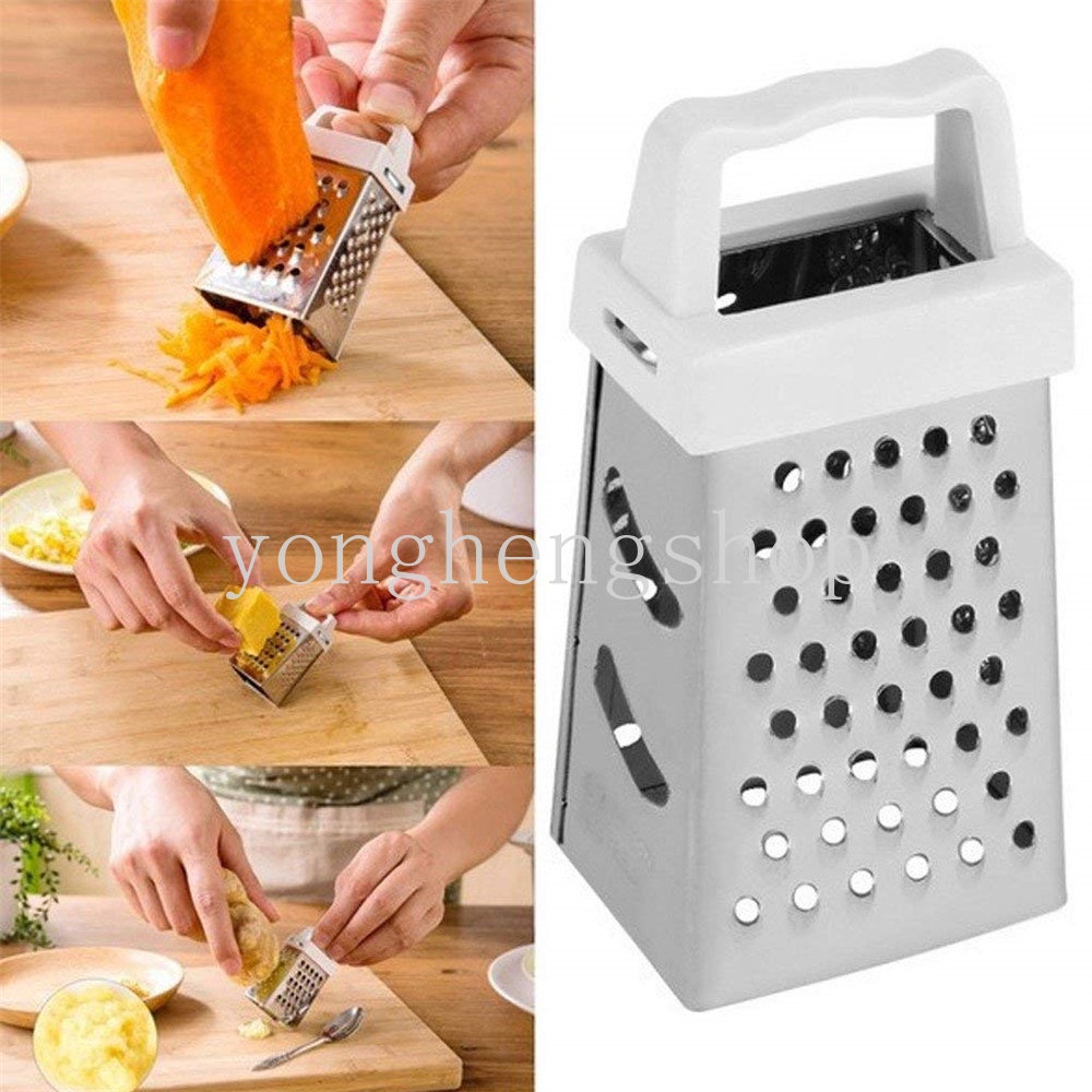 Parutan Manual Mini Empat Sisi Pengiris Buah Sayur Chopper Jahe Parutan Keju Clever Cutter Garlic Crusher Stainless Steel Planer Grinder Dapur Gadget