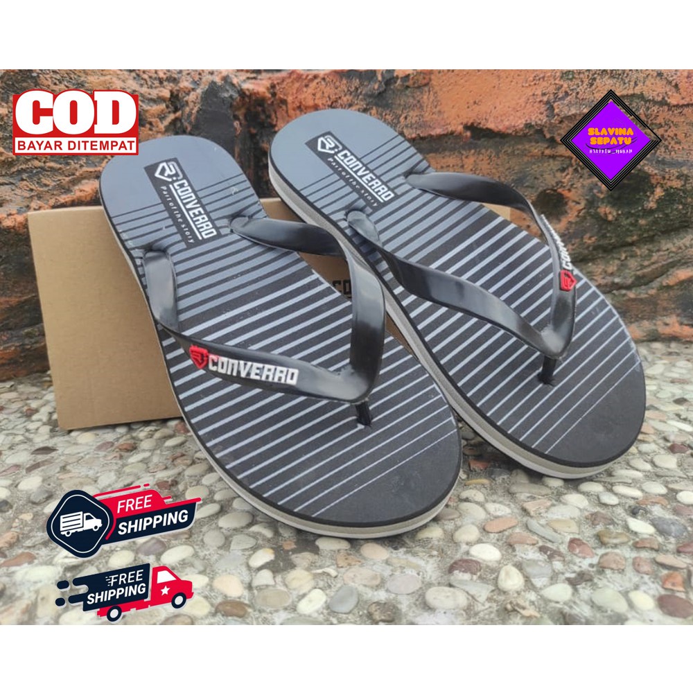 Sandal Jepit Pria RC Model Garis | Sendal Distro Surfing Casual | Sandal Jepit TERMURAH