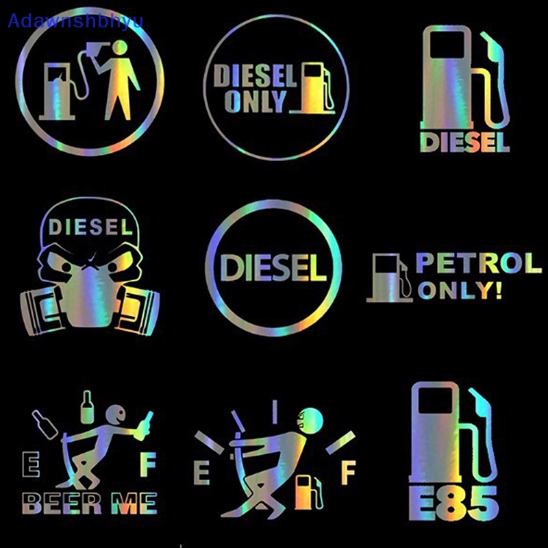 Adhyu Stiker Mobil Lucu Vinyl DIESEL Hanya Fuel Decals 3D Stiker Styling Creative ID