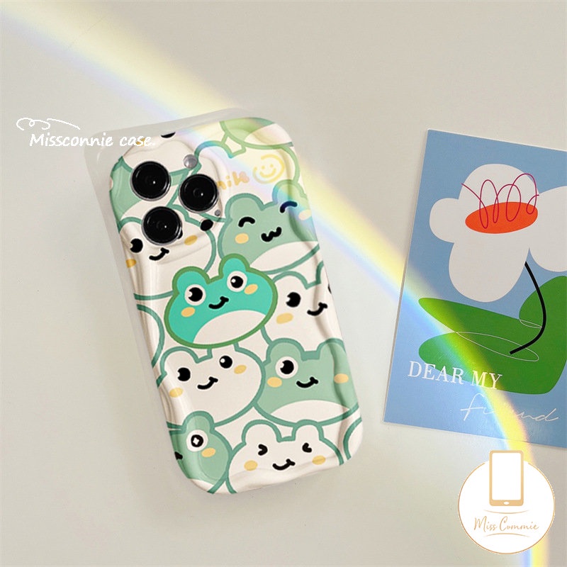 Fun Frog Cute Winnie The Pooh Couple Case Untuk Realme C55 C53 C35 C30S C21Y C31 C12 C15 C11 5 5s 7i 6i 5i C25 C25s C20 C25Y C33 C30 C11 2021 C17 C3 3D Wavy Curved Edge Glossy Cover