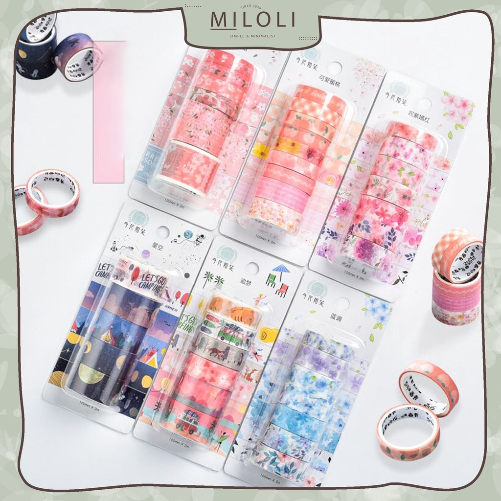 

[MILOLI] 1Set CHERRY BLOSSOM Washi Tape Bunga Decor Masking Tape DIY Scrapbook Journal - A0042