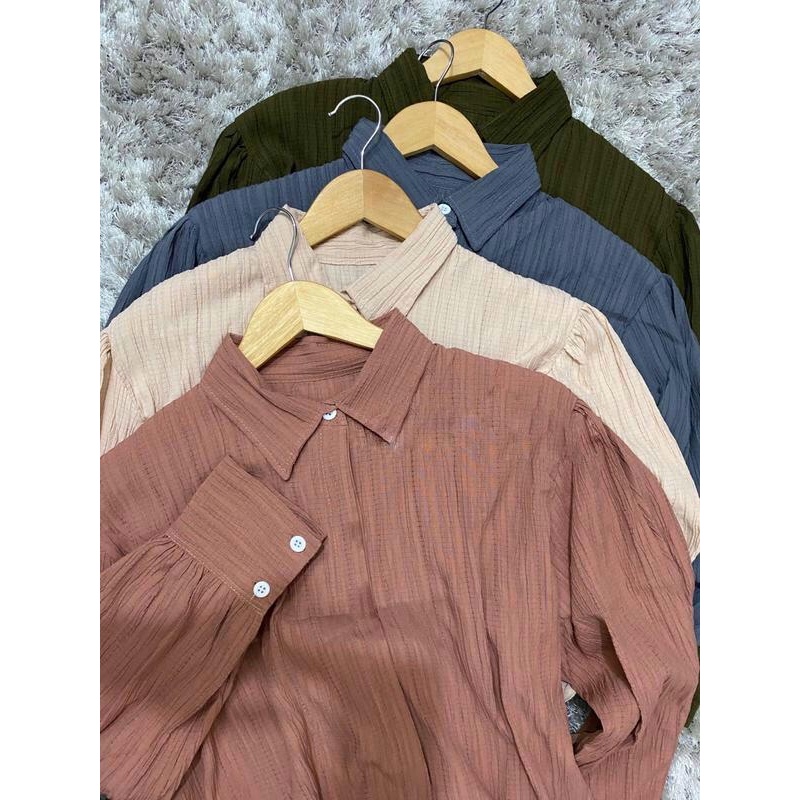 BEFAST - ZEC OOTD WANITA BLOUSE NAU / LADY CRUSH Oversize Blouse / Pakaian Wanita Casual / Atasan Wanita Lengan Panjang / Blouse Polos Formal / Outfit Daily Wanita Remaja Kerja / Fashion kekinian Wanita / Blouse Keluaran Terbaru