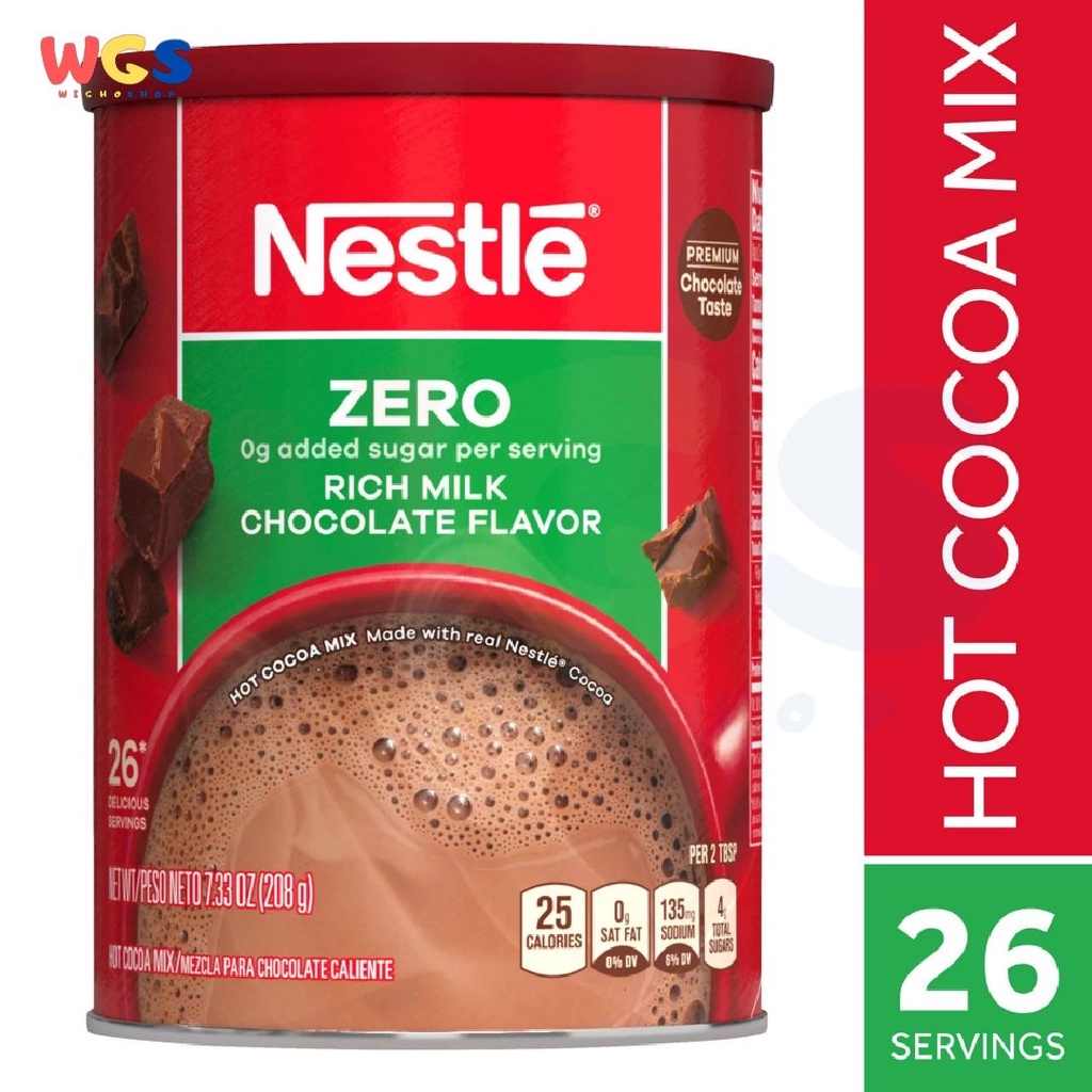 Nestle Zero added Sugar Rich Milk Chocolate Flavour 7.33oz 208g