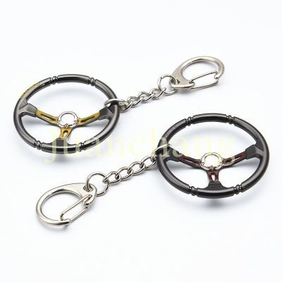 Car Racing Wheel Steering Alloy Zinc Keychain Mini Fob Pendent keyring Key U4F6 Novelty Gantungan Kunci Setir Mobil keyring keyfob Zinc Alloy Gantungan Kunci ring Key Fob Pendant