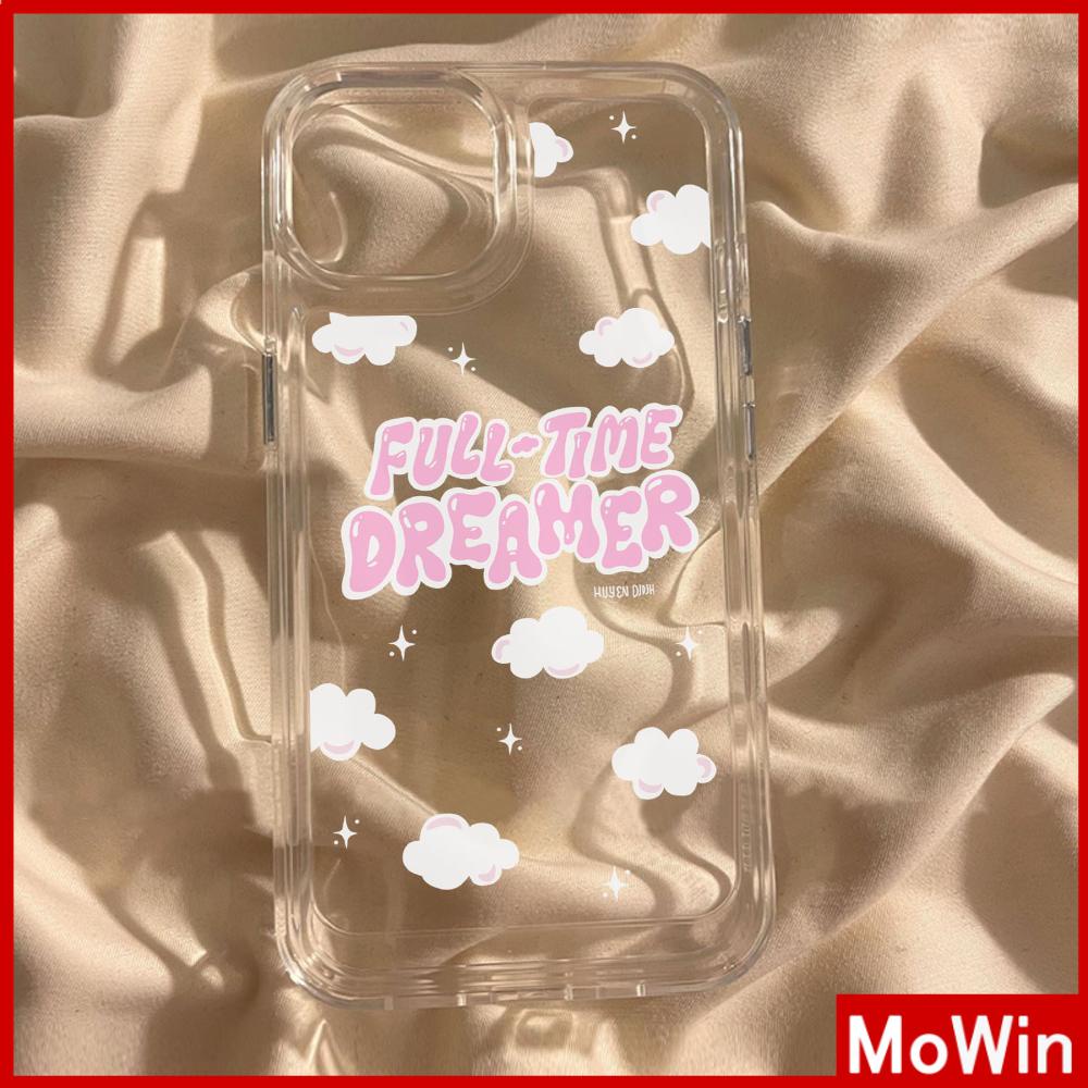 For iPhone 14 Pro Max iPhone Case Clear Case TPU Soft Case Shockproof Plating Button Pink Cute Clouds Compatible with iPhone 13 Pro max 12 Pro Max 11 xr xs max 7Plus 8Plus