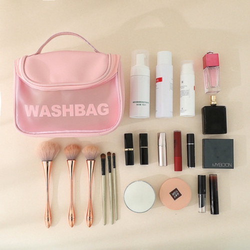 Tas Kosmetik Transparant WASHBAG Pouch Travel Make Up Bag Organizer Toiletry Waterproof TK002