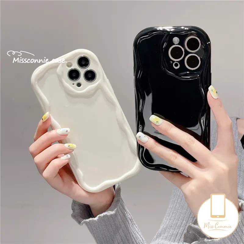 Casing Cat Air Mewah Halus Simple Untuk Redmi 9A 10 10C 10A A2 9 A1 9T 9C NFC Note8 9 11 11s 10s 10Pro 10 Pro Max Plus Poco M3 Glossy Shockproof 3D Wavy Curved Edge Soft Cover