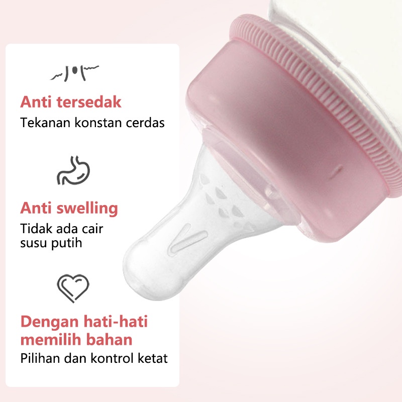 Botol Susu Dot Nipple 150ml Standard Bottle FREE Botol Dot Sillicone Nipple Botol Susu Bayi Assorted Standard Breastmilk Botol AB-16