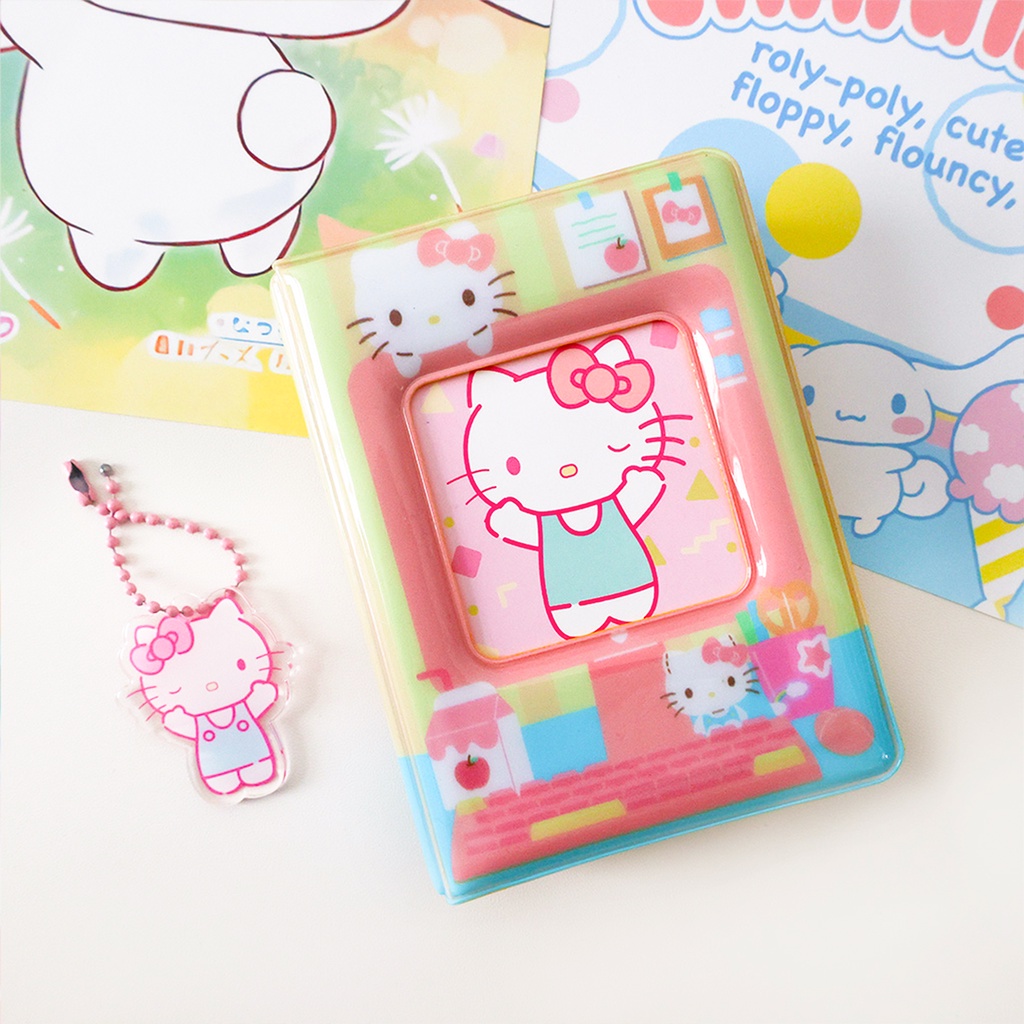 Galicici Sanrio Buku Kartu Gaya Komputer Yang Sama/Album Bintang 3-inch Polaroid Small Card Storage Protection Book