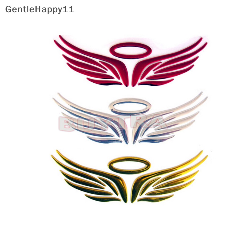 Gentlehappy 3D Sayap Peri Malaikat Mobil Auto Truk Logo Emblem Badge Decal Stiker 3warna id