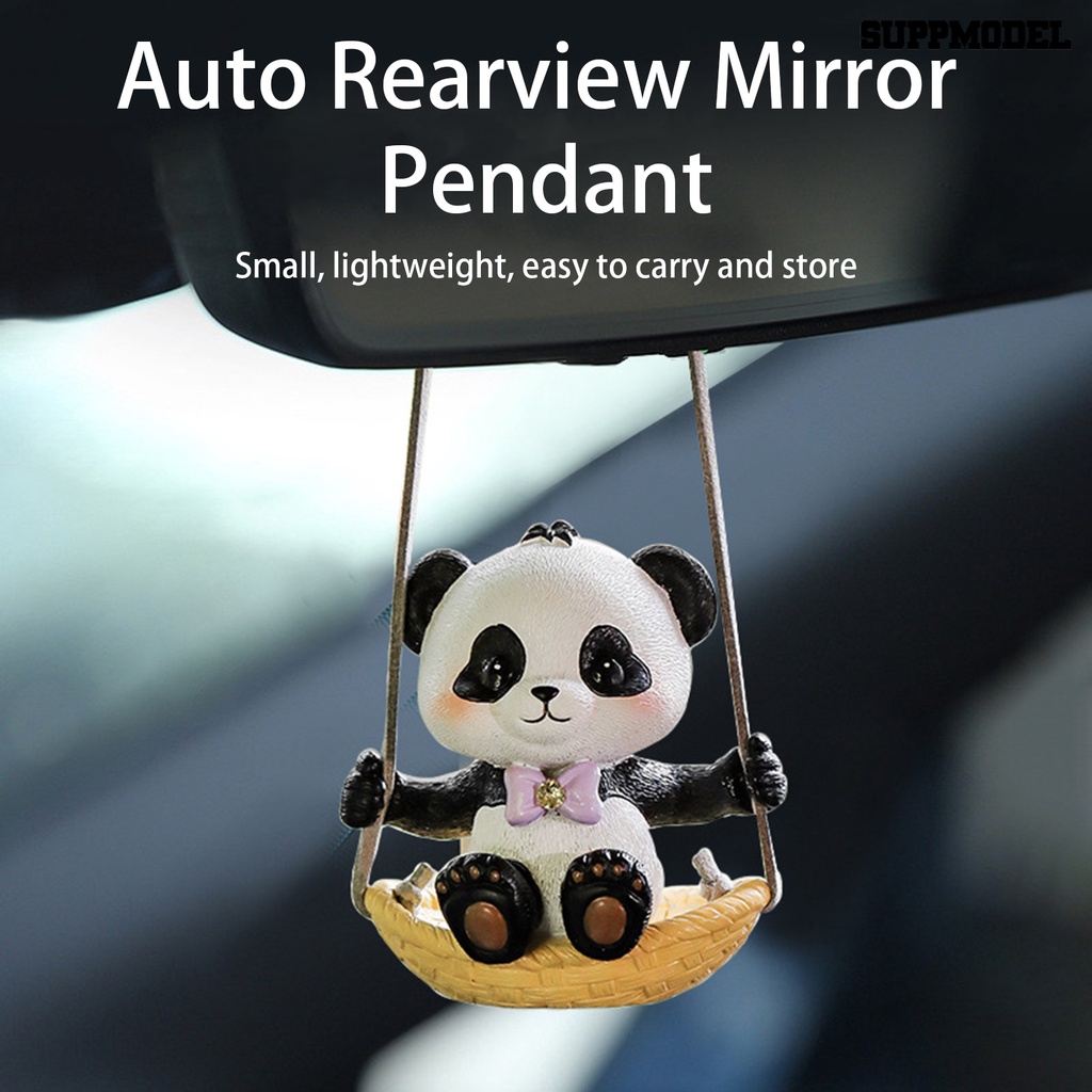 [SM Auto] Mobil Liontin Lucu Ayunan Panda Liontin Hidup Indah Spion Gantung Ornamen Auto Dekorasi