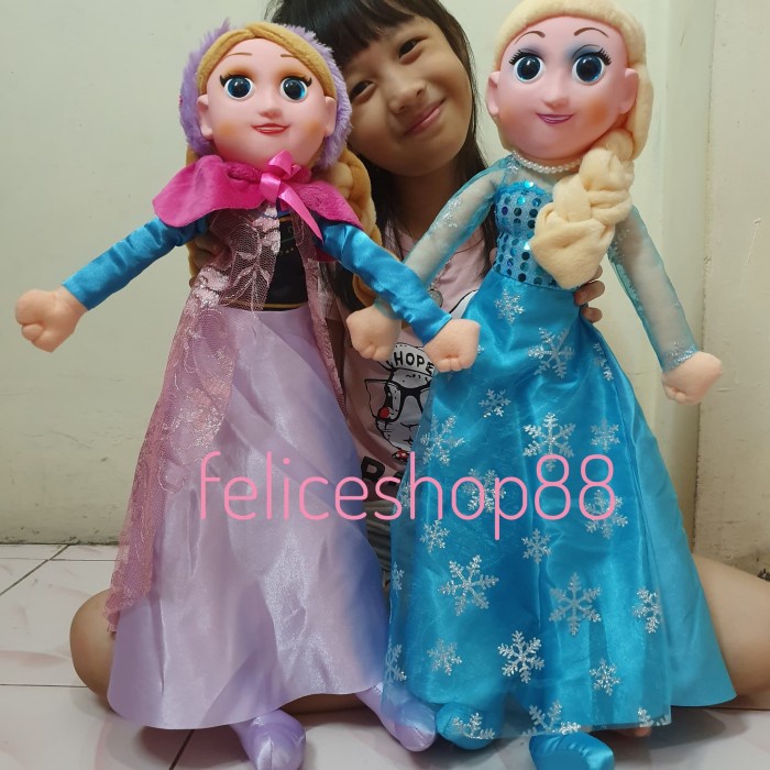 boneka frozen elsa dan anna  - elsa